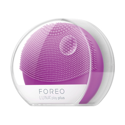 FOREO フォレオ ルナプレイプラス パープル 電動洗顔ブラシ シリコーン製 音波振動 電池式